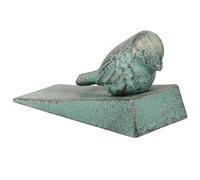 HAPINARY Fermaporta a Cuneo in Ghisa Decorativo Vintage Soggetto Animale Verde Chiaro, Fermaporta Esterno per Porte da Casa, Cucina, Garage e Giardino, Protezione Resistente Rivestimento