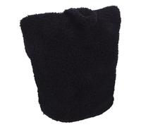 HAPINARY Fermaporta in Peluche Nero Sabbia Fine, Decorativo e Portatile, Design Versatile e Anti-collisione per Proteggere Porte e Pareti in Casa