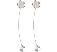 HAPINARY Fermatende Magnetici 2 Pezzi in Resina, Colore Argento, Accessori per Tende Casa e Hotel, Adatti a Tende Leggere e Pesanti