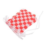 HAPINARY Festone Bandierine da Corsa Bandiera Scacchi, Decorazione per Feste a Tema e Compleanni, Tessuto Poliestere Resistente, 1 Stringa 20 Bandierine