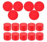HAPINARY Fiches da Gioco Rosse Opache 100 Pezzi 25 MM per Giochi da Tavolo e Conteggio delle Fiches Nel Poker Accessori per Giochi Educativi