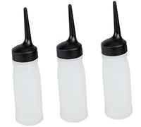 HAPINARY Flaconi Applicatori per Tinture per Chioma in Pp 3 Pezzi, Bottiglie Vuote da Salone Beccuccio Appuntito, Capacità Media, per Applicazione Olio e Colorazione Professionale a Casa