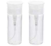 HAPINARY Flaconi Premere 2pezzi da 100ml Bottiglie di Viaggio Riutilizzabili in Petg Design Antiperdita per Pulizia Unghie e Lozione Mani Business Trip