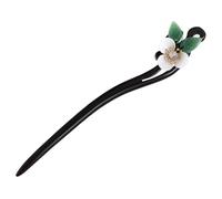 HAPINARY Forcina Chioma Donna in Legno Nero Fiore in Stile Retro Cinese, Decorazione Delicata e Design Semplice per Acconciature Eleganti