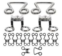 HAPINARY Ganci a Occhio in Metallo Argento 10 Pezzi Chiusure Efficaci e Facili da Usare per Cappelli e Corsetti Accessori per Cucito e Abbigliamento Fai da Te