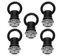 HAPINARY Ganci Chiusi M10 in Metallo Nero 5 Pezzi Anelli di Aggancio per Catena di Lampade a Sospensione Dado Filettato per Installazioni Fai da Te