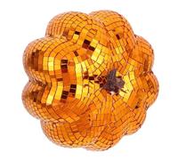 HAPINARY Glitter Mirror Pumpkin Decor Artificial Reflective Pumpkin for Halloween And Thanksgiving Stable And Space-Saving Fall Table Centerpiece Modern Disco Harvest Ornament