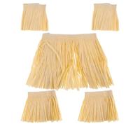 HAPINARY Gonna Hawaiana Fascia Elastica Set 5 Pezzi in Carta Rafia Gialla e Vestibilità Aderente per Feste a Tema Tropicale e Atmosfere Festive Estive