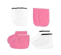 HAPINARY Guanti da Bagno alla Paraffina e Copripiedi in Cera Calda 2 Set Professionali per Spa Cura Mani e Piedi Idratanti Riutilizzabili per Salone e Uso Domestico