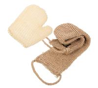 HAPINARY Guanto Detergente Corpo in Materiale Naturale Per Esfoliazione Schiena e Epidermide, Doppia Faccia, Confezione Da 2 Pezzi Per Doccia Uomo e Donna