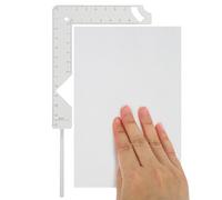HAPINARY Guida alla Copertina del Libro Righello di Posizionamento in Metallo 15 CM, Strumento per Rilegatura e Creazione Copertine per Album Fotografici