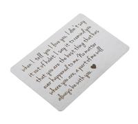 HAPINARY Inserto Per Portafoglio in Acciaio Inox Inciso, Carta Parole D’amore Resistente Alla Corrosione, Regalo Anniversario Per Coppie, Biglietto Portafoglio Elegante Per Occasioni Speciali