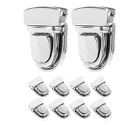 HAPINARY Kit 10 Pezzi Chiusure a Scatto per Borse in Ferro Piccolo, Clip Fermaglio Portatile per Realizzazione e Riparazione Borse, Fibbie Hardware Sostituibili per Borsetta Fai da Te