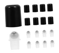 HAPINARY Kit 20 Pezzi Inserti Roll-on in Acciaio Inossidabile Con Tappo Antipolvere Per Flaconi Da 18 Denti, Accessori Per Oli Essenziali Riutilizzabili Per Aromaterapia a Casa, Ufficio e Viaggio