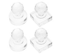 HAPINARY Kit 4 Pezzi Timbri per Ombretto e Fard, Strumento Pressa Trucco in Plastica per Riparazione Palette Cosmetici, Accessorio Portatile per Trucco Occhi Fai da Te, per Viaggi e