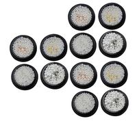 HAPINARY Kit Di 3 Materiali Per Nail Art Gemme Multiforme Per Ragazze Perline Per Unghie Set Di Accessori Strumenti Per Nail Art Forniture Per Manicure Per Donne 4 Pezzi*3
