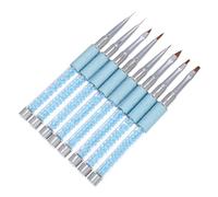 HAPINARY Kit Di 8 Penne Per Nail Art in Acrilico Per Disegno E Pittura Delle Unghie Strumenti Professionali Modellazione Delle Unghie Artificiali