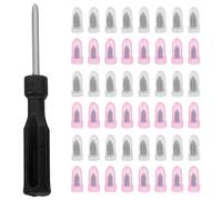 HAPINARY Kit di Riparazione Pneumatici con Tappi in Gomma e Cacciavite, Set Compatto da 61 Pezzi per Auto, Moto, Bici e Scooter, Riparazione Rapida Forature per Viaggi e Emergenze