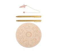 HAPINARY Kit la Caccia ai Fantasmi con Bacchette da Rabdomante in Rame, Pendolo e Tappetino in Legno, Design Portatile ed Elegante per Pratiche Spirituali