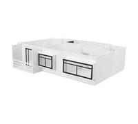 HAPINARY Kit Modello di Architettura 1:50 Materiali in Abs e Acrilico, Modello Edificio Moderno per Apprendimento Interattivo e Decorazione Casa