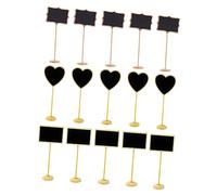 HAPINARY Lavagnetta Mini 15 Pezzi per Messaggi Forme a Cuore e Rettangolo Angolato in Materiale Sintetico Nero, per Ristorante e Camera da Letto