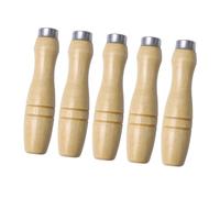 HAPINARY Manico in Legno per Lima e Raspa, 5 Pezzi Foro Interno 4,8mm | Controllo, Presa Comoda, Forma Ergonomica, Beige, per Raspe in Legno e Cacciaviti