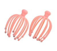 HAPINARY Massaggiatore per Cuoio Capelluto a 12 Punte, 2 Pezzi, in Plastica e Acciaio Inox, Design Ergonomico per Rilassare lo Scalpo e Alleviare lo Stress Colore Casuale