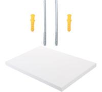 HAPINARY Mensola da Parete Scaffale Sospeso Multiuso Rettangolare in Pannello Composito Bianca Capacità di Carico Pesante Stili multipli per Bagno e Cucina Stili multipli