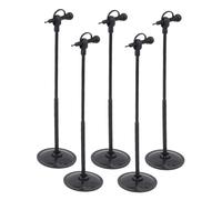 HAPINARY Microfoni in Miniatura per Casa delle Bambole 5pezzi Microfono Nero in Plastico Suono Chiaro e Nitido per Esposizione e Racconti Ragazzo Ragazza