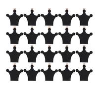 HAPINARY Mini Etichette per Lavagna con Clip in Legno a Forma di Corona, Set 50 Pezzi, Lavagnette Cancellabili Riutilizzabili per Promemoria, Segnaposto e Organizzazione Casa e