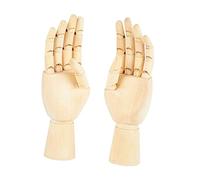 HAPINARY Modelli di Mano per Schizzo in Legno Articolazione Mobile, Set da 2 Burattini Artistici per Studenti e Ragazzo Ragazza, Ornamenti per Scrivania e Studio Creativo