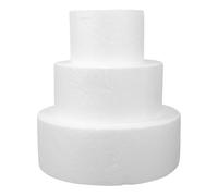 HAPINARY Modelli di Torta in Schiuma 3 Pezzi da 10-20 Cm, Riutilizzabili per Esercitarsi a Decorare Torte Realistiche, Strumento per Decoratori e Wedding Planner, Superficie Liscia