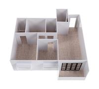 HAPINARY Modello di Appartamento Kit di Costruzione Pratica Sezione Interna Visibile 1:50 in ABS e Acrilico per Progetto Layout Stanze, per Modellismo Architettonico