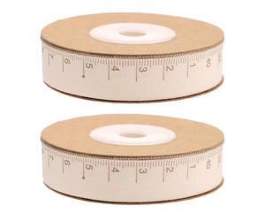 HAPINARY Nastro di Cotone con Scala di Misurazione 1,5 Cm, 2 Pezzi da 10 M per Lavori Artigianali, Fai da Te e Confezionamento Regali, per Cucito e Attività Scolastiche