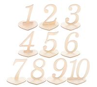 HAPINARY Numeri Tavolo a Cuore in Legno, 10 Pezzi, per Matrimoni e Party, Segnaposto Creativi e Chic per Eventi e Banqueting
