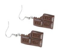 HAPINARY Orecchini Pendenti Effetto Realistico al Cioccolato in Resina e Lega Color Caffè, Leggeri e Comodi, per Donne e Insegnanti, per Eventi a Tema e Compleanni