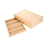HAPINARY Organizer in Legno Multi per Penne e Pennelli Cassettiera per Studenti con Scomparti e Matite per Scrivania Resistente e Pratico per e Pittura