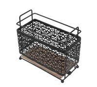 HAPINARY Organizzatore per Pennelli da Trucco in Ferro Nero, Porta Accessori Versatile e Compatto 16.5x15.5x8 Cm, per Studi Professionali e Spazi Artistici