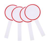 HAPINARY Palette Cancellabili a Secco 10x20 Cm Rosse, Lavagne Portatili Scrivibili Riutilizzabili Manico Ergonomico, Per Punteggi, Votazioni e Uso Didattico, Set 4 Pezzi