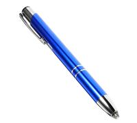 HAPINARY Penna a Sfera in Metallo Blu Luce Led, Portatile Per Ufficio e Cancelleria, Design Ergonomico Per Scrittura Scorrevole e Uso Prolungato, Dimensioni 13,7x1,1 Cm