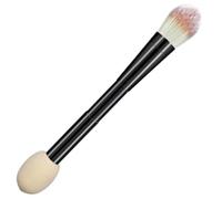 HAPINARY Pennello Per Trucco Doppia Estremità Spugnetta Inclusa Per Applicare Fondotinta Correttore e Polvere Design Ergonomico e Compatto Per Uso Portatile