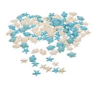 HAPINARY Perline Distanziatrici per Bracciali e Collane Fai da Te a Forma di Stella Marina e Tartaruga in Turchese Sintetico, Lisce e Sicure per Artigianato e Riempitivo Vaso