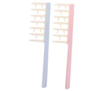 HAPINARY Pettine a Denti Larghi per Chioma da Donna e Uomo, Set 2 Pezzi, Pettine Districante in Plastica Resistente, Leggero e Compatto per Massaggio Chioma, per Viaggi e Uso Quotidiano