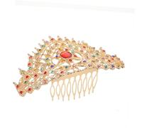 HAPINARY Pettine Corona Principessa Thailandese con Strass Vintage Pettine per Capelli con Corona Dorata Tradizionale Accessorio per Sposa e Festa per Compleanni ed Eventi Speciali