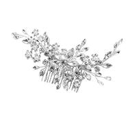 HAPINARY Pettine Da Sposa Cristallo Con Fiori Accessori Per Acconciature Da Cerimonia Elegante Headdress Per Matrimonio e Damigelle Design Delicato e Stabile Per Occasioni Speciali