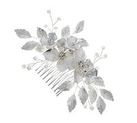 HAPINARY Pettine Laterale Per Chioma Da Sposa Fiori Di Strass E Perle Pettine Per Matrimonio Accessorio Chioma Festa