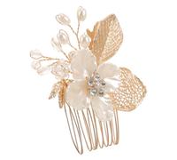 HAPINARY Pettine Laterale Per Chioma Da Sposa Motivo A Fiori E Foglie Fermaglio Per Pettine Decorativo Per Chioma Per Sposa E Damigella D'onore