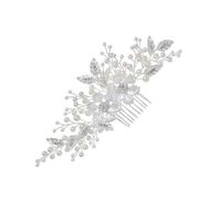 HAPINARY Pettine Per Chioma Da Sposa Elegante Fiori E Perle Artificiali Accessori Per Cerimonia Strass Decorazione Floreale Per Sposa