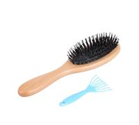 HAPINARY Pettine Per Chioma in Legno Con Setole Di Cinghiale Pettine Per Massaggio Del Cuoio Capelluto Accessorio Styling Dei Chioma Con Artiglio Di Pulizia A Colori Casuali