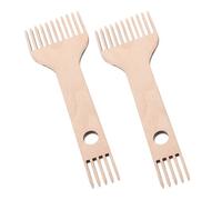 HAPINARY Pettine per Telaio da Tessitura in Legno a Doppia estremità Set 2 Pezzi Strumento per Tappeti Arazzi e Maglieria Accessorio Artigianale per Lavori Fai da Te e Creazioni